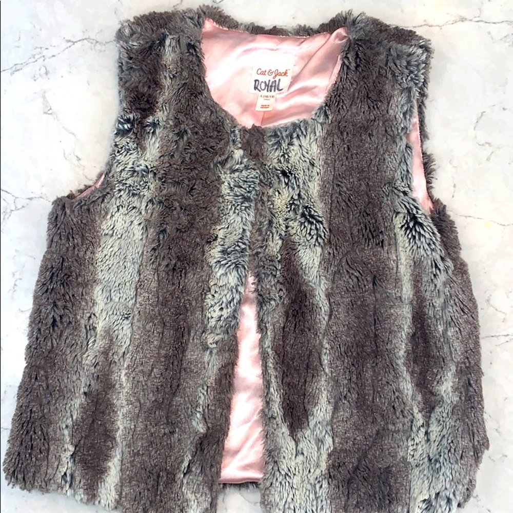 Faux fur vest
